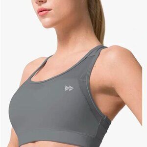 New Medium Yvette High Impact Racerback Sports Workout Running Bra NWT
